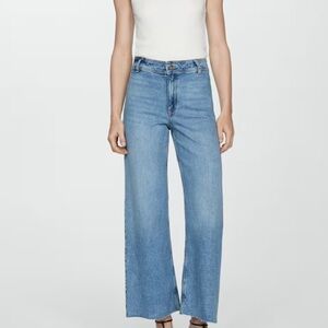 Mango High Waist Culotte Jeans